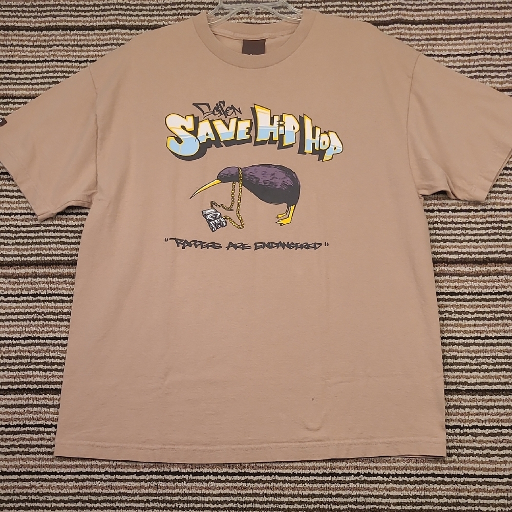 SCIFEN Rappers Are Endangered Light Brown Cotton USA XL Mens T Shirt Rap Hip Hop